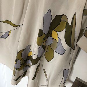 Halston asymmetrical silk dress